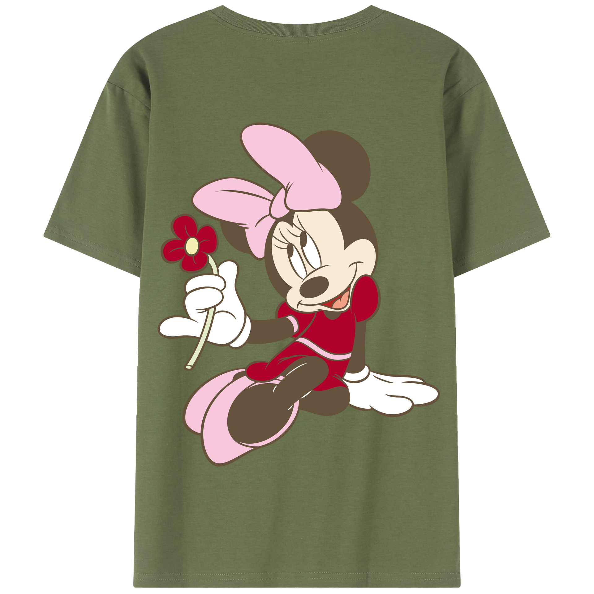 （画像用） ミッキーマウス Mickey Mouse 綿100％半袖Tシャツ（背面プリント）